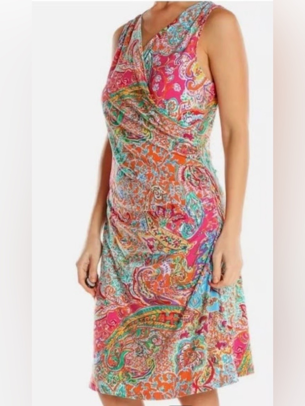Lauren Ralph Lauren Sleeveless Faux Wrap